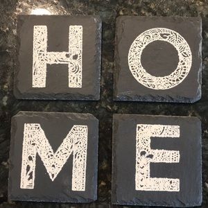 “HOME” Slate Coasters